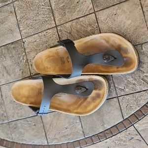 Birkenstock Gizah Sandals, Black, Size 37 Narrow